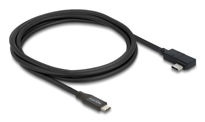 Delock Koaxiales USB 40Gbps Cable Angular Links / Rechts USB PD 3.1 240W 2M