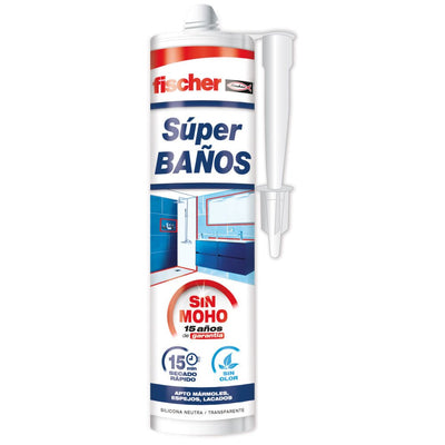 Fischer Super Baños Silicone Translúcida Antimoho Without Olor 280ML 563065 — image 1