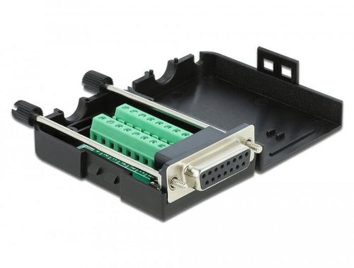 Delock D-SUB15 Buchse Zu Terminalblock With Case — image 1