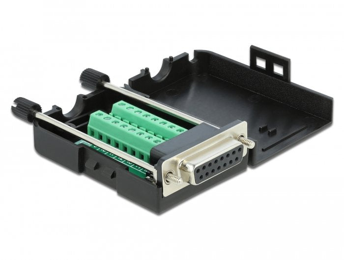 Delock D-SUB15 Buchse Zu Terminalblock With Case