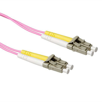 0.5 Meter Lszh Multimode 50 125 OM4 Fiber Patch Cable Duplex With Lc Connectors — image 1