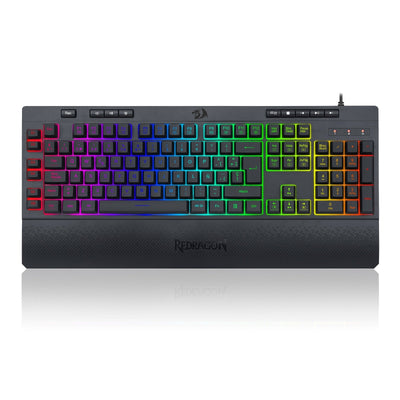 Redragon Shiva Keyboard Gaming Membrana Rbg Wrist Rest Spanish España Black — image 1