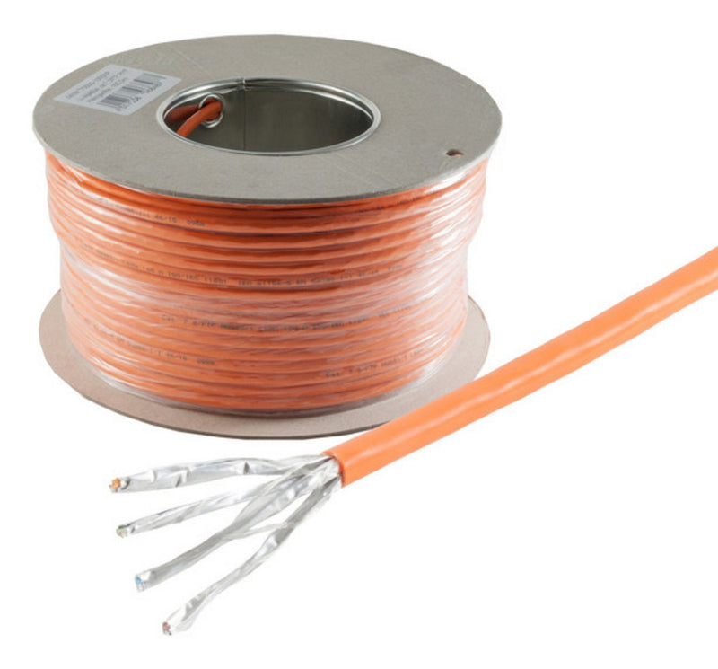 Netzwerkcable LAN Verlegecable CAT.7 S/FTP Pimf Halogenfrei Orange 25,0M