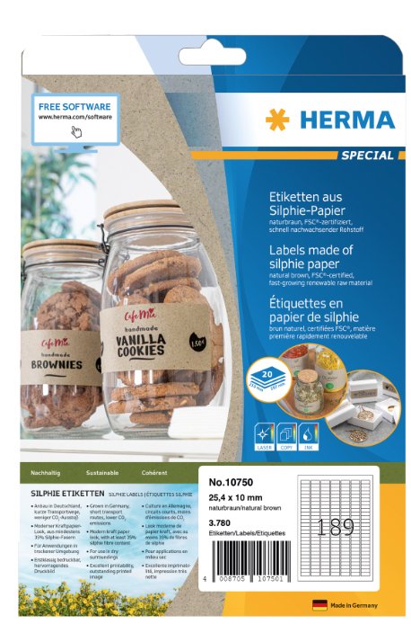 Herma Labels Silphie A4 20 Hojas 25.4X10