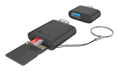 Icy Box IB-CR204-CU3 Reader Card USB 3.2 Gen 1 (3.1 Gen 1) Type-a/Type-c Black — image 1