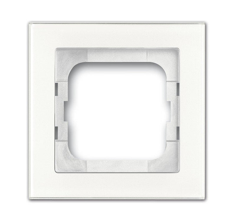 Busch Jaeger Bj 1721-280 Frame Embellecedor 1F Busch-axcent White Glass