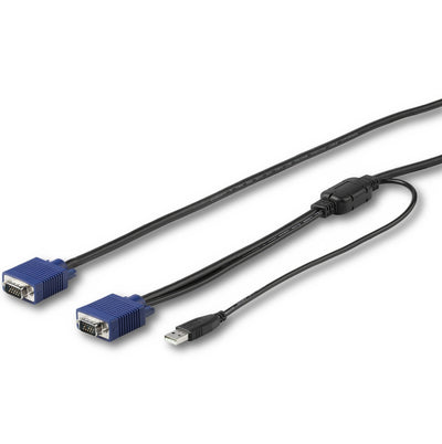 StarTech.com Cable KVM USB 3M Console Assembly Cabinet Rack, 3M, Usb, VGA, Black VGA — image 1