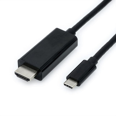 Value 11.99.5841 Adapter Cable Vídeo 2M HDMI Type a Standard USB Type-c Black — image 1