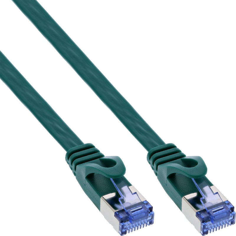 Inline Network Cable Flat , U/FTP, CAT.6A, Green 3M