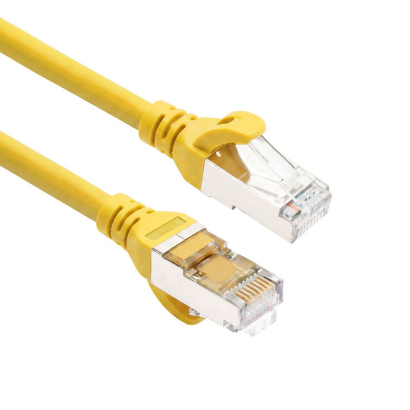 Yellow 7 Meters Tpe S FTP CAT.6A Ultra-flex Patch Cable Snagless With RJ45 Connectors