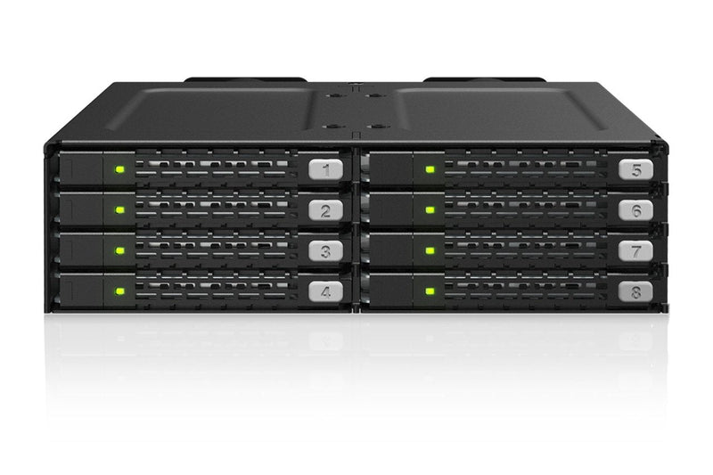 Icy Dock Though Armor MB998V4P-B Black 8-BAY U.2/U.3 NVMe SSD PCIE 4.0 MB998V4P-B