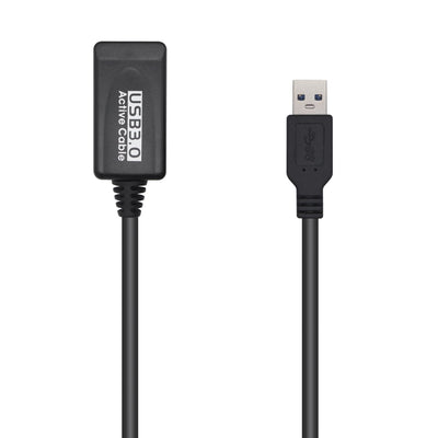 Aisens USB Cable 3.0 Prolongador With Amplicador - Type a/m-a/H - 5M - Black — image 1