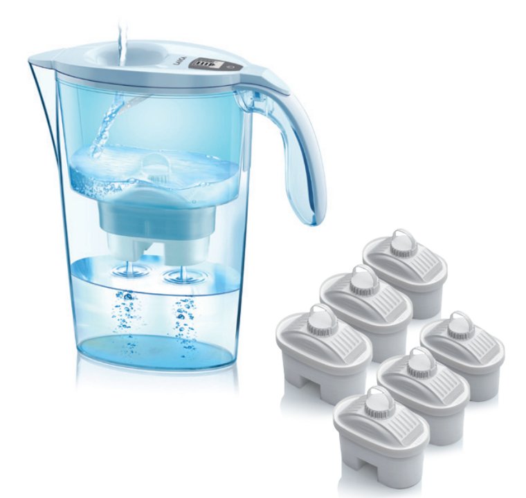 Laica Pack Jarra Filtrante Stream 2.3L White Jarra + 6 Filters Bi-flux