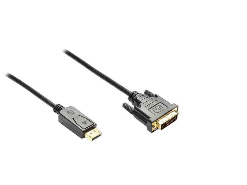 Goodconnections Cable Connection DisplayPort An DVI-d 24 + 1 Connector Male Full Hd, Chapado Oro Contactos, Cu