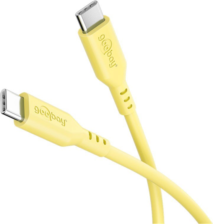 Goobay USB-C Silicone Cable 1.5M, Yellow