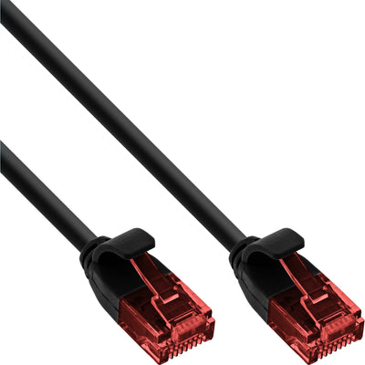 Inline Network Cable Slim , U/UTP, CAT.6, Black 0,3M — image 1