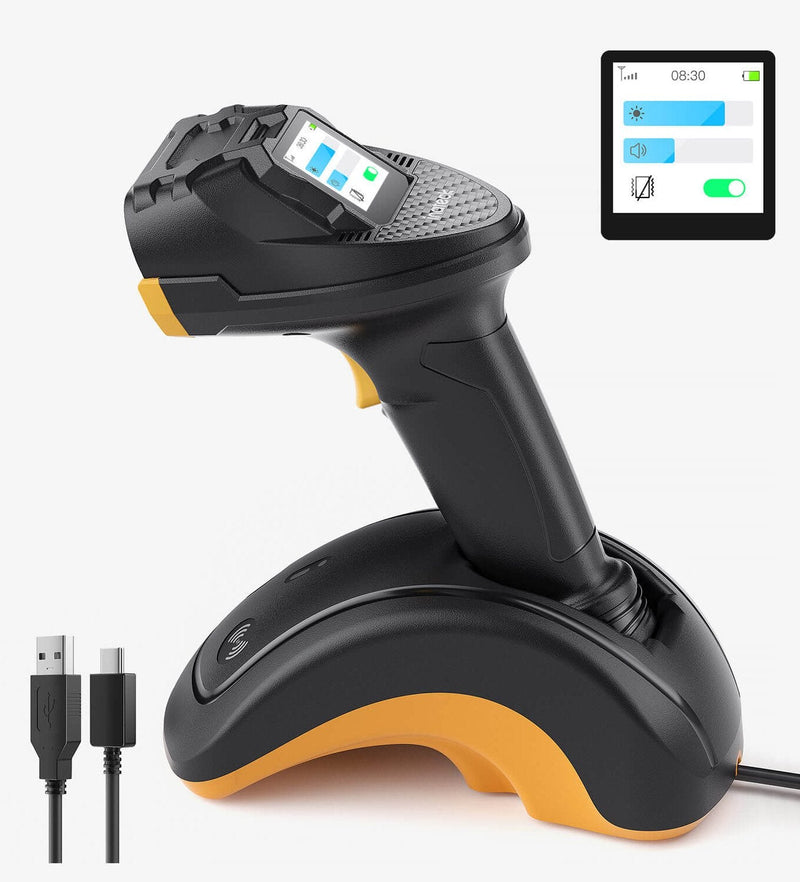 Inateck Scanner Codes Barcodes Pro 8 Black Kit Wireless 1D 2D M Disp