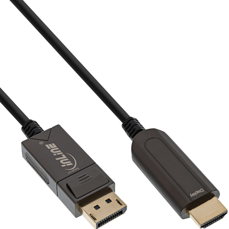 Inline Cable DisplayPort a HDMI Aoc, 4K/60HZ, Black 20M