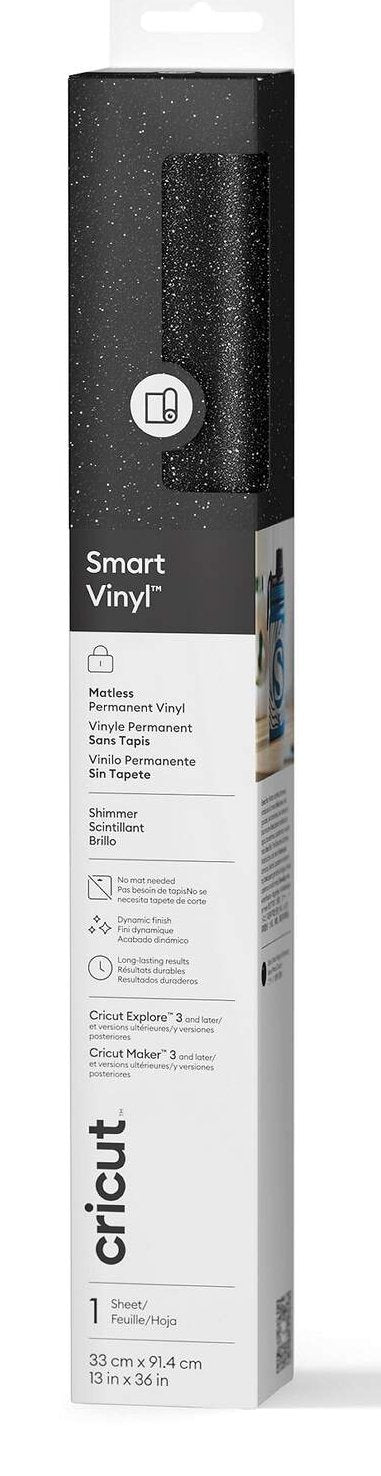 Cricut Smart Vinyl Permanent 33X91CM 1 Sheet (shimmer Black)