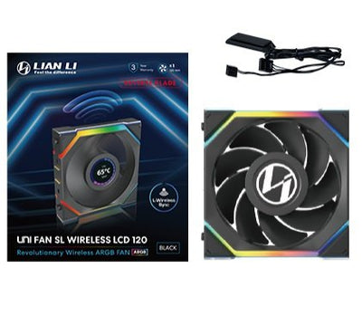 Lian Li Fan PC 120X125 Unifan Sl Wireless LCD Rv Bk — image 1