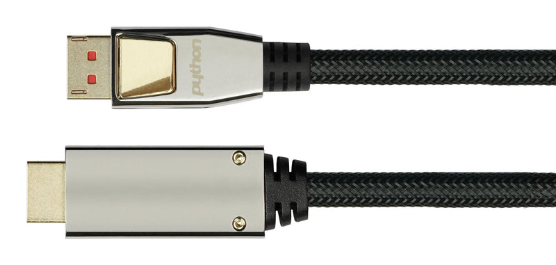 Python DisplayPort 1.4 An HDMI 2.0 Cable Nylong. Black 2M
