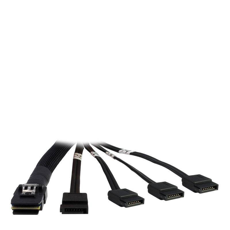 Inter-tech 88885237 Cable Sas SATA 0,65M Black