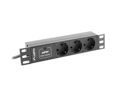 Lanberg PDU-03E-0200-IEC-BK Lanberg Pdu 10 1U 10A, 3X 230V Pl 2M Black — image 1