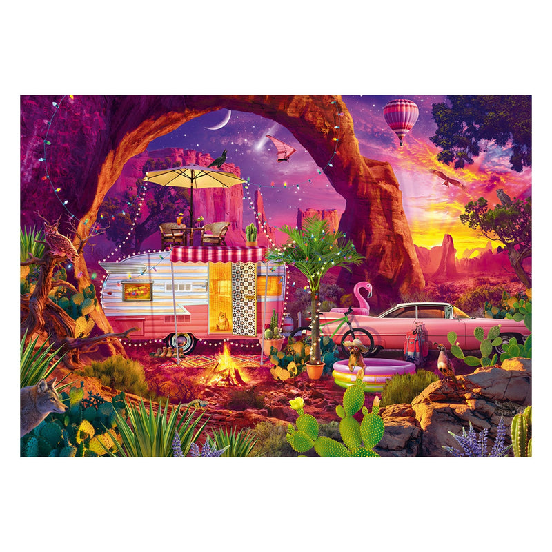 Schmidt Spiele Jeff Haynie: Paraíso Camping Desierto, Rompecabezas 1000 Pieces 58574