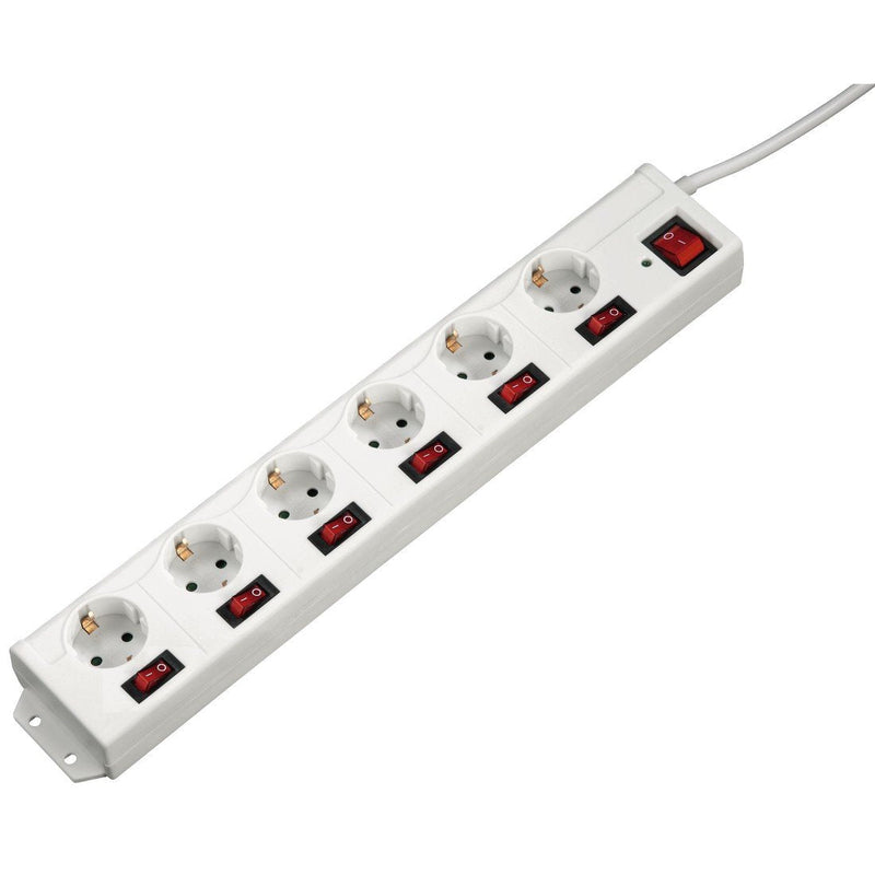Hama Socket Line 6 + 1 XL Single Conmutable White