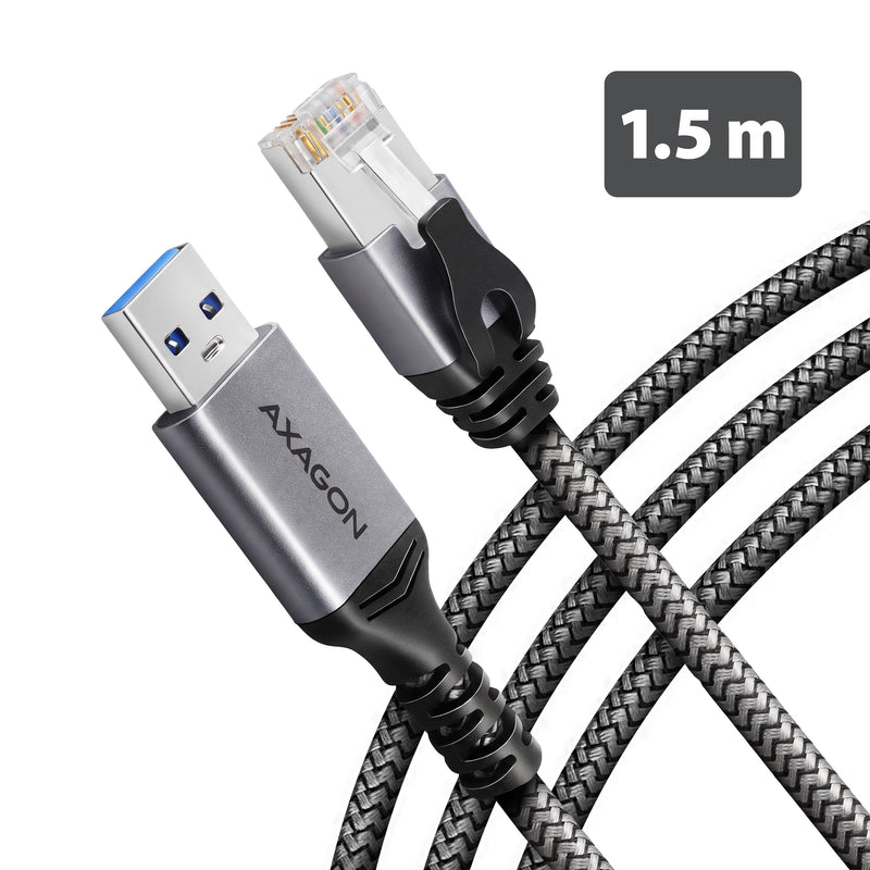Axagon ADE-AM15 USB-A Gigabit Ethernet Adapter With Integrated CAT.6 RJ-45 Network Cable (1.5M), Asix AX88179B