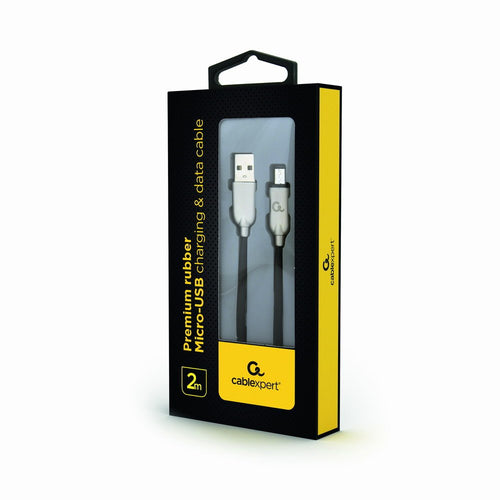 Gembird USB Cable USB 2.0 Micro-usb B USB a Black CC-USB2R-AMMBM-2M — image 1