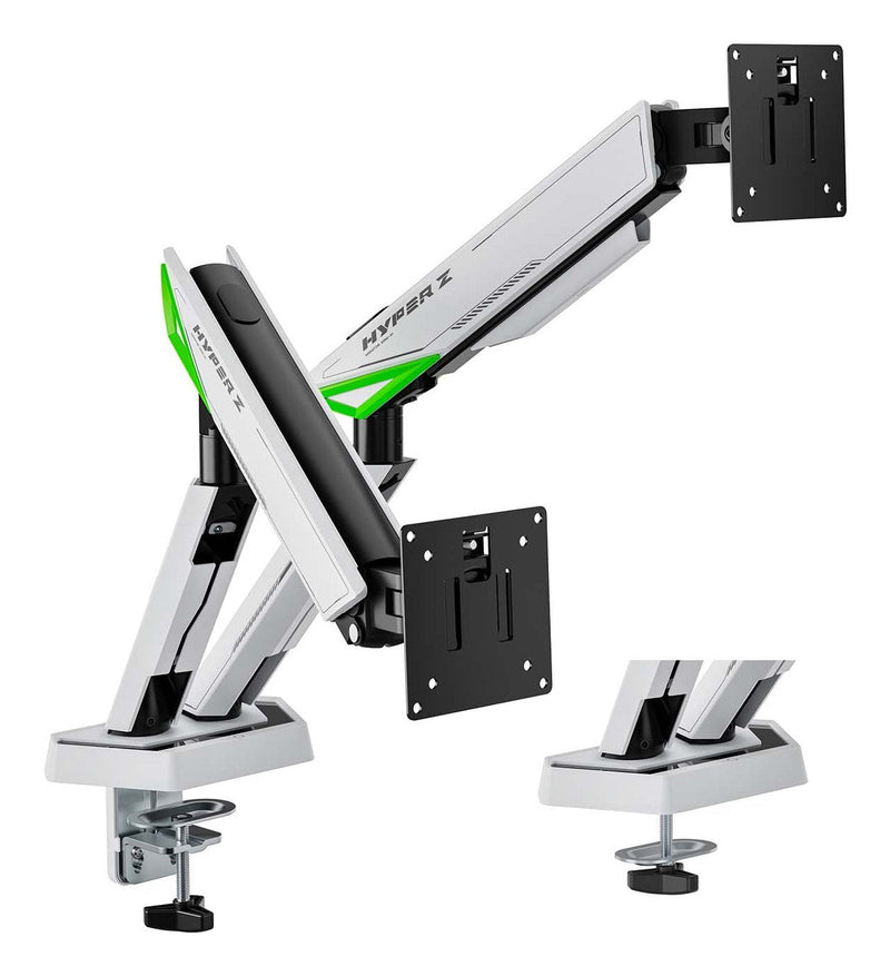 Aisens Desk Mount Gaming Contrapeso Rotating And Tilt Monitor/TV 16KG (3 Pivots 2 Arms 17-38, Negro-blanc