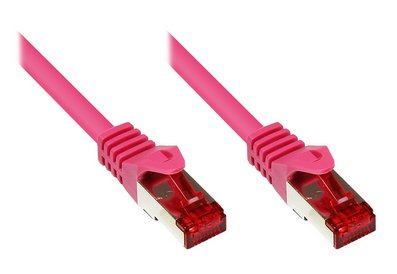 Goodconnections Network Cable With Protector Pestaña, CAT.6, S FTP, Pimf, Pvc, 250MHZ, Magenta 30M,