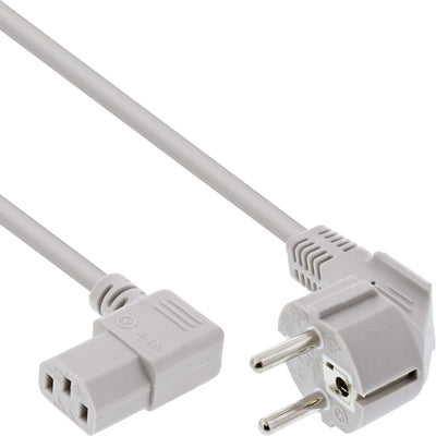 Inline Cable Power Type F Ángulo a 3 Pines IEC-C13 Ángulo Grey 1,8M — image 1