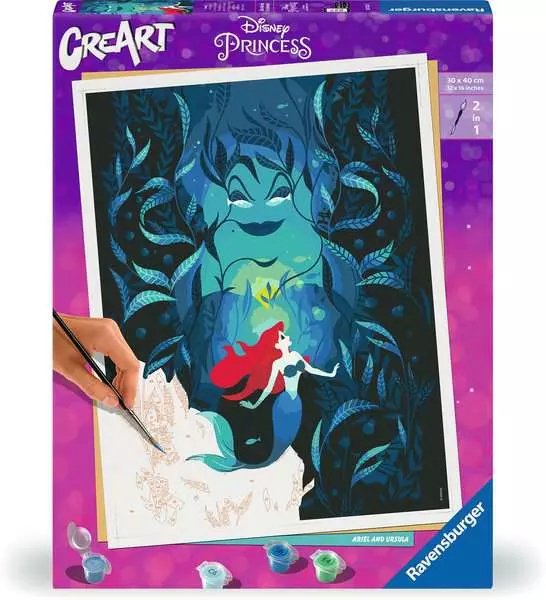 Ravensburger Creart - Disney Ariel And Ursula, Pintura 23732