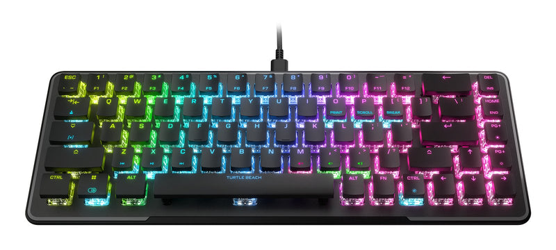 Turtlebeaach Vulcan Ii Mini Black Gaming Keyboard Gaming Keyboard With Linearen Roten Switches, Layout