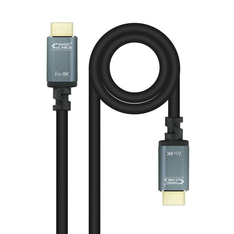 Nanocable HDMI Cable 2.1 Iris 8K Male a HDMI 2.1 Iris 8K Male 3M - Black