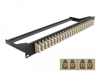 Delock 19 Lwl Patchpanel 24 Port Lc Quad Beige — image 1