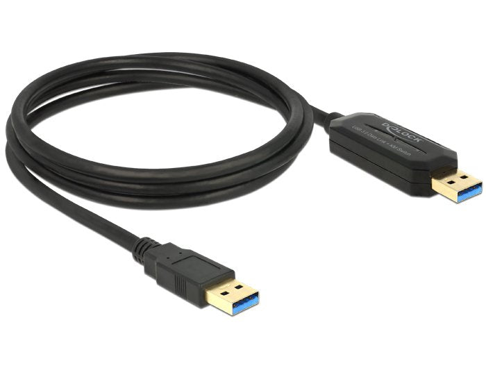 Delock 1.5M, USB 3.0-A - USB 3.0-A USB Cable 1,5M 3.2 Gen 1 (3.1 Gen 1) USB a Black