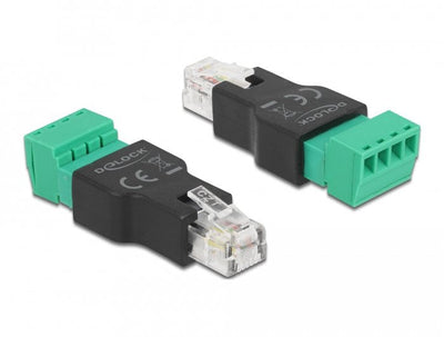 Delock Adapter RJ11/14 Male a Terminalblock 4 Pin 2-TEILIG — image 1