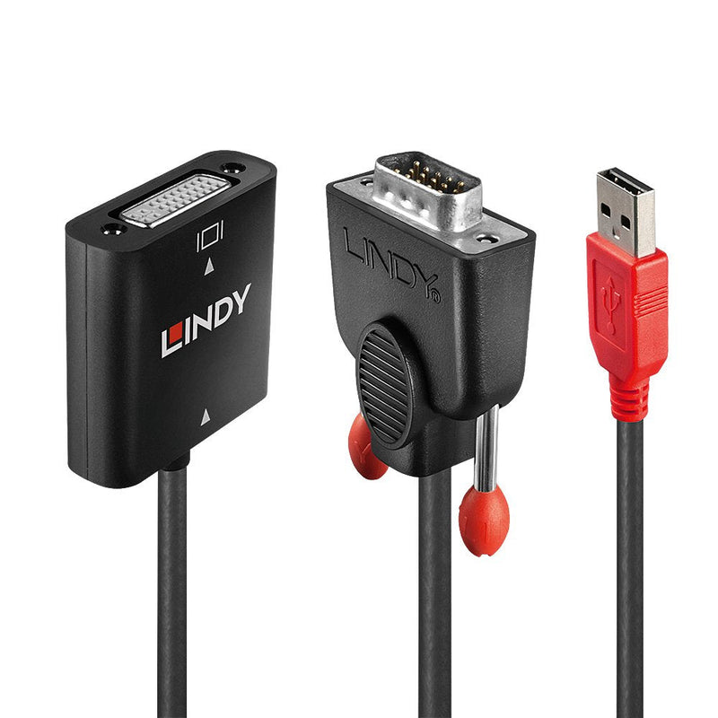 Lindy Convertidor VGA a DVI-d 1920X1200 Power USB