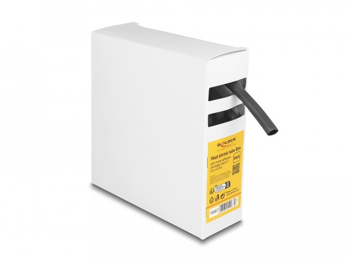 Tubo Termorretráctil Box, With Adhesive Indoor Schrumpfungsrate 4:1, 5M X 8MM Black