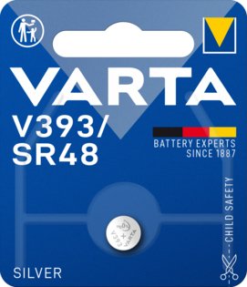 Varta Micro Battery Button Silver SR48 - V393 1,55V (blister 1 Unid) Ø7,9X5,4MM — image 1