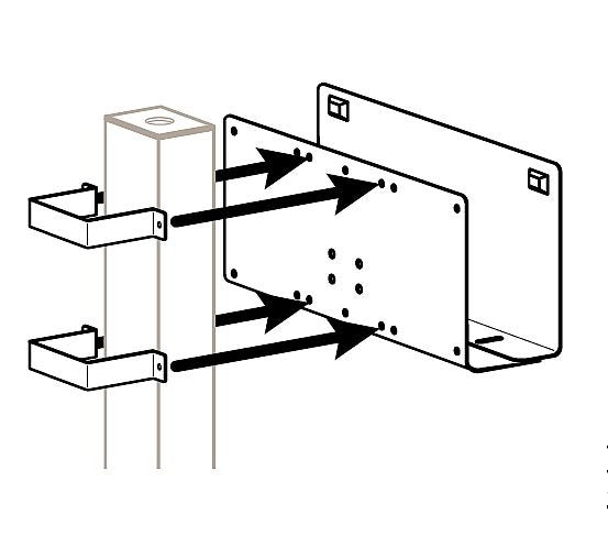 Ergotron Bracketmount Periph To 3X3 Post
