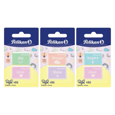 Pelikan 606196 Rubber Borrar Colours Surtidos 1 Blister 2 Pieces — image 1
