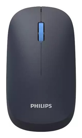 Philips Mouse Wireless And Bluetooth SPK7438L Multi-device 2.4GHZ Bt 5.0 4 Buttons 1600 DPI Black