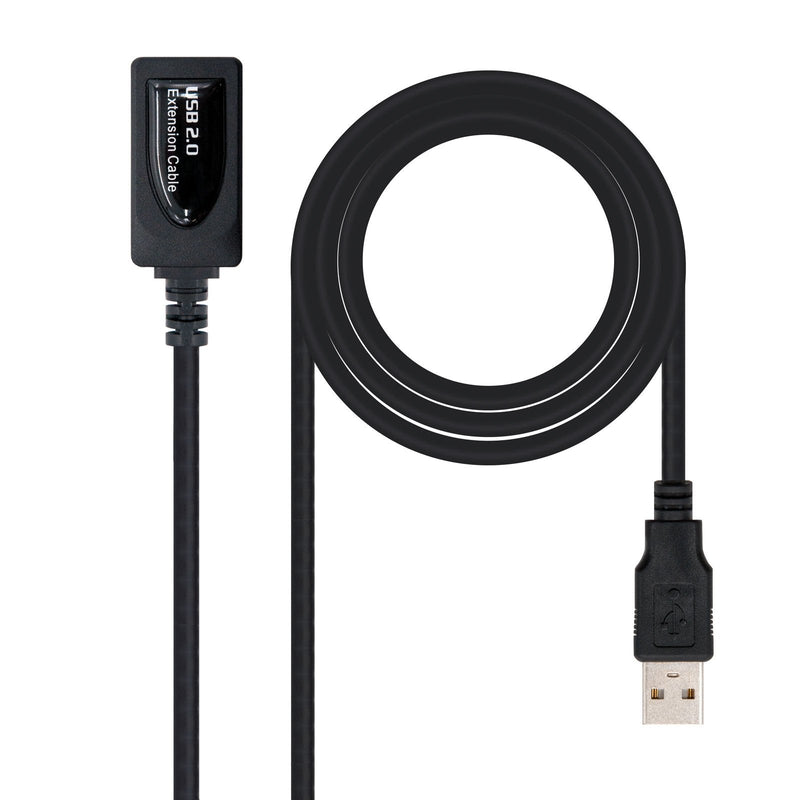 Nanocable Cable Prolongador With Amplifier USB-A 2.0 Male a USB-A Female 5M