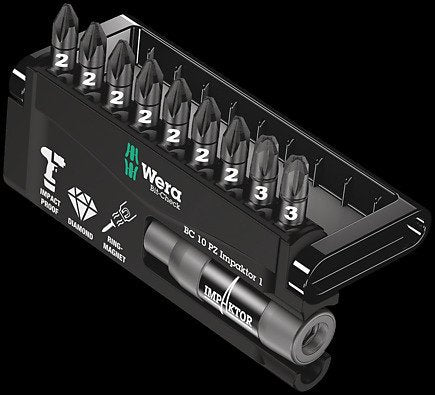 Wera Bit-check 10 Pz Impaktor 1, 1/4, 10-TEILIG, Bit-satz 05057684001