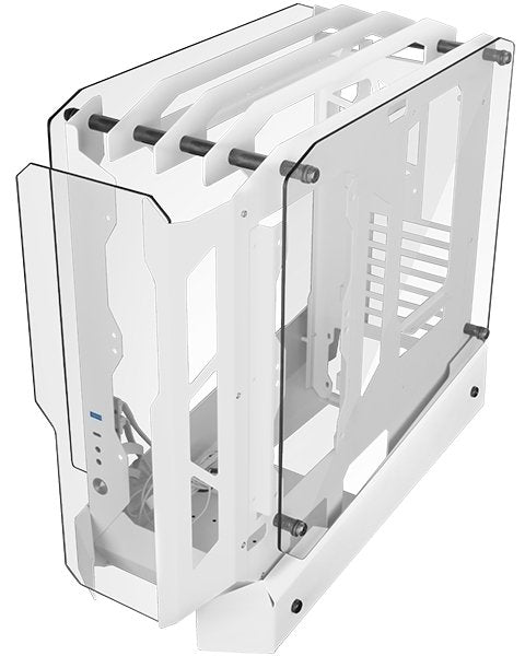 Mars Gaming Box Semitorre ATX Mc-edge White Bahías INT:1X3'5,3X2'5/ 1XUSB3.0/ 1x USB-C 3.0/ Audio In/Out/ Sist — image 1