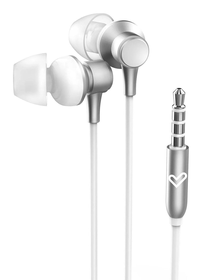 Energy Sistem Headphone Intrauditivo Metallized Jack 3.5MM Control Remote Aluminium White With Mic